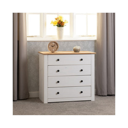 Panama Range - 4 Drawer Chest-Furniture-Seconique-Levines Furniture