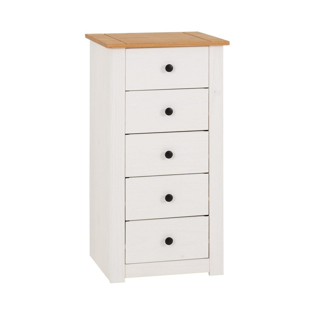 Panama Range - 5 Drawer Chest-Furniture-Seconique-Levines Furniture