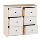 Panama Range - 6 Drawer Chest-Furniture-Seconique-Levines Furniture