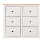 Panama Range - 6 Drawer Chest-Furniture-Seconique-Levines Furniture