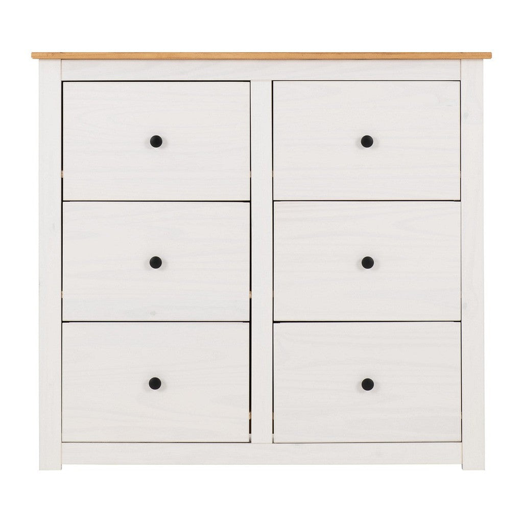 Panama Range - 6 Drawer Chest-Furniture-Seconique-Levines Furniture