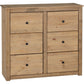 Panama 6 Drawer Chest-Furniture-Seconique-White / Natural Wax-Levines Furniture