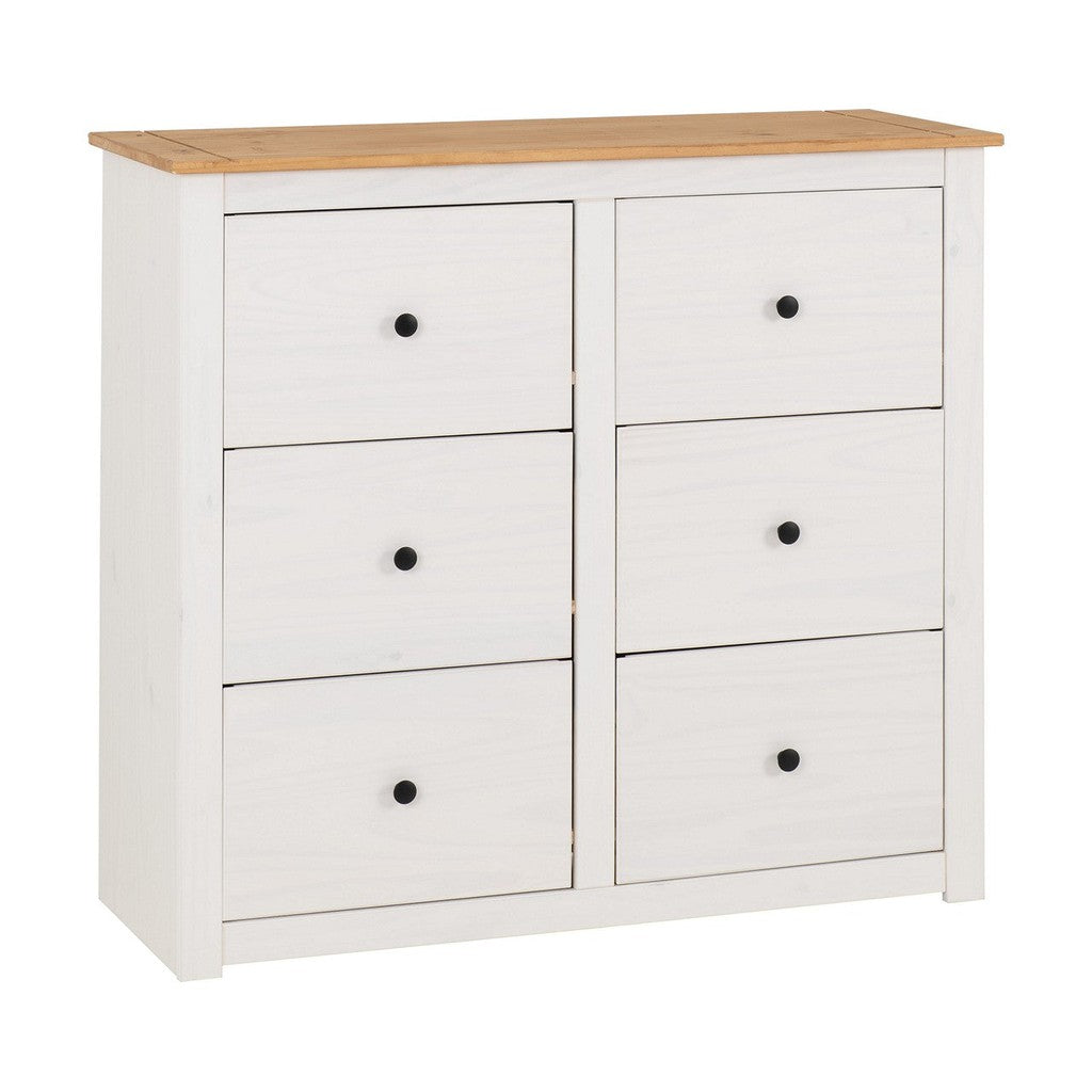 Panama Range - 6 Drawer Chest-Furniture-Seconique-Levines Furniture