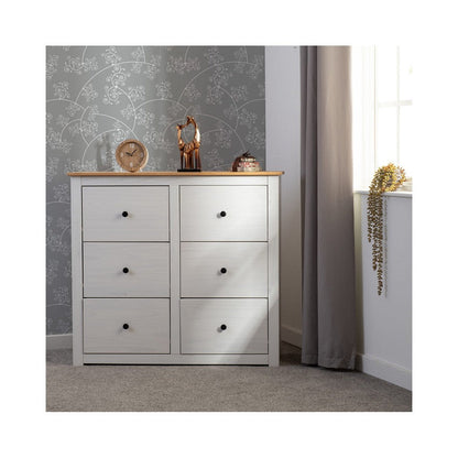 Panama Range - 6 Drawer Chest-Furniture-Seconique-Levines Furniture