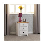 Panama Range - 3 Drawer Bedside-Furniture-Seconique-Levines Furniture