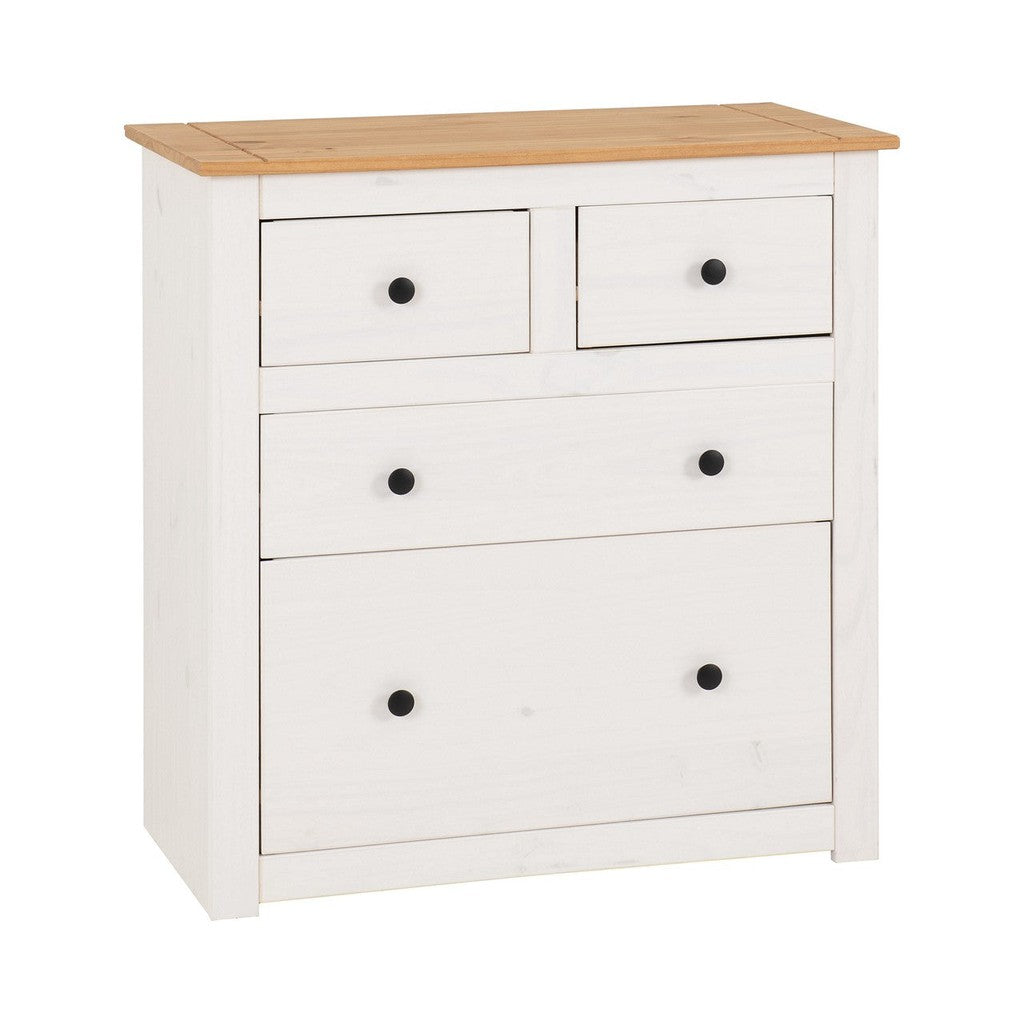 Panama Range - 2+2 Drawer Chest-Furniture-Seconique-Levines Furniture