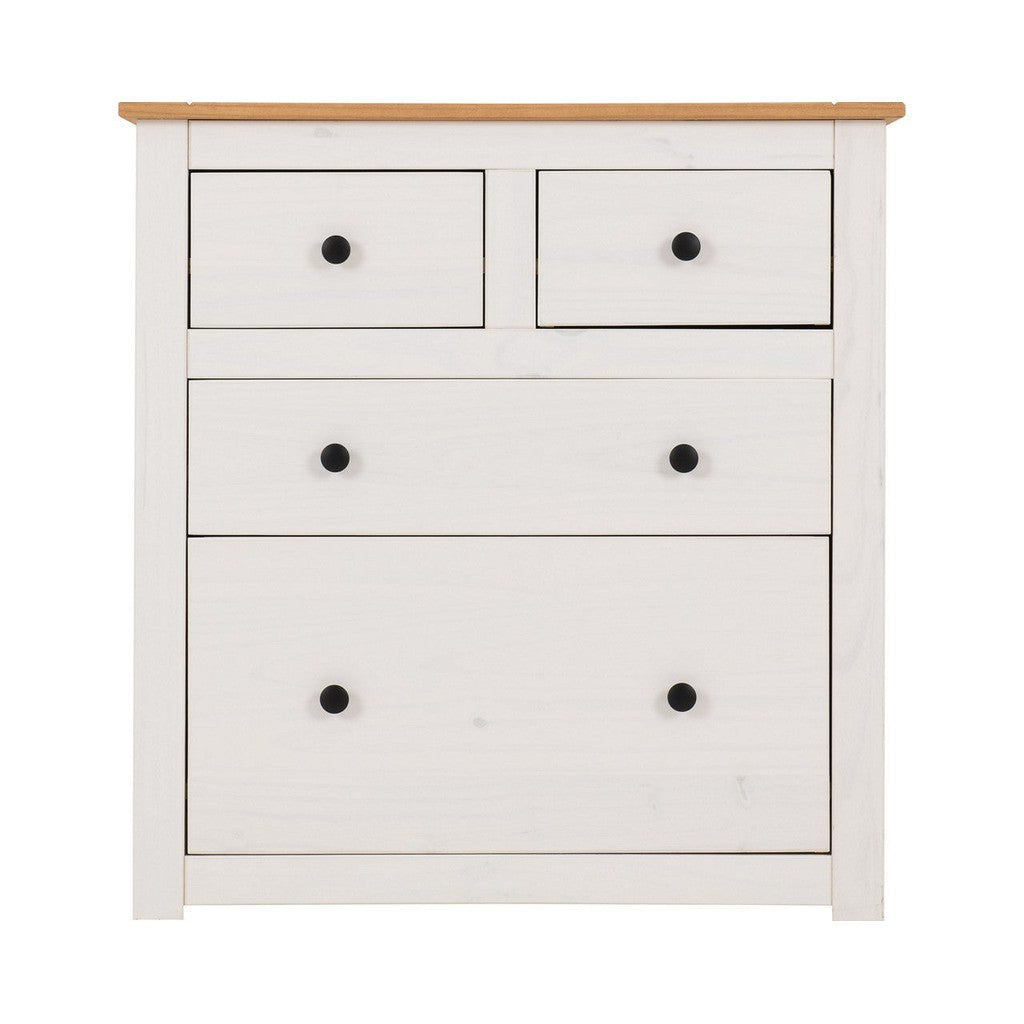 Panama Range - 2+2 Drawer Chest-Furniture-Seconique-Levines Furniture