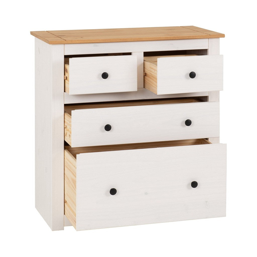 Panama Range - 2+2 Drawer Chest-Furniture-Seconique-Levines Furniture