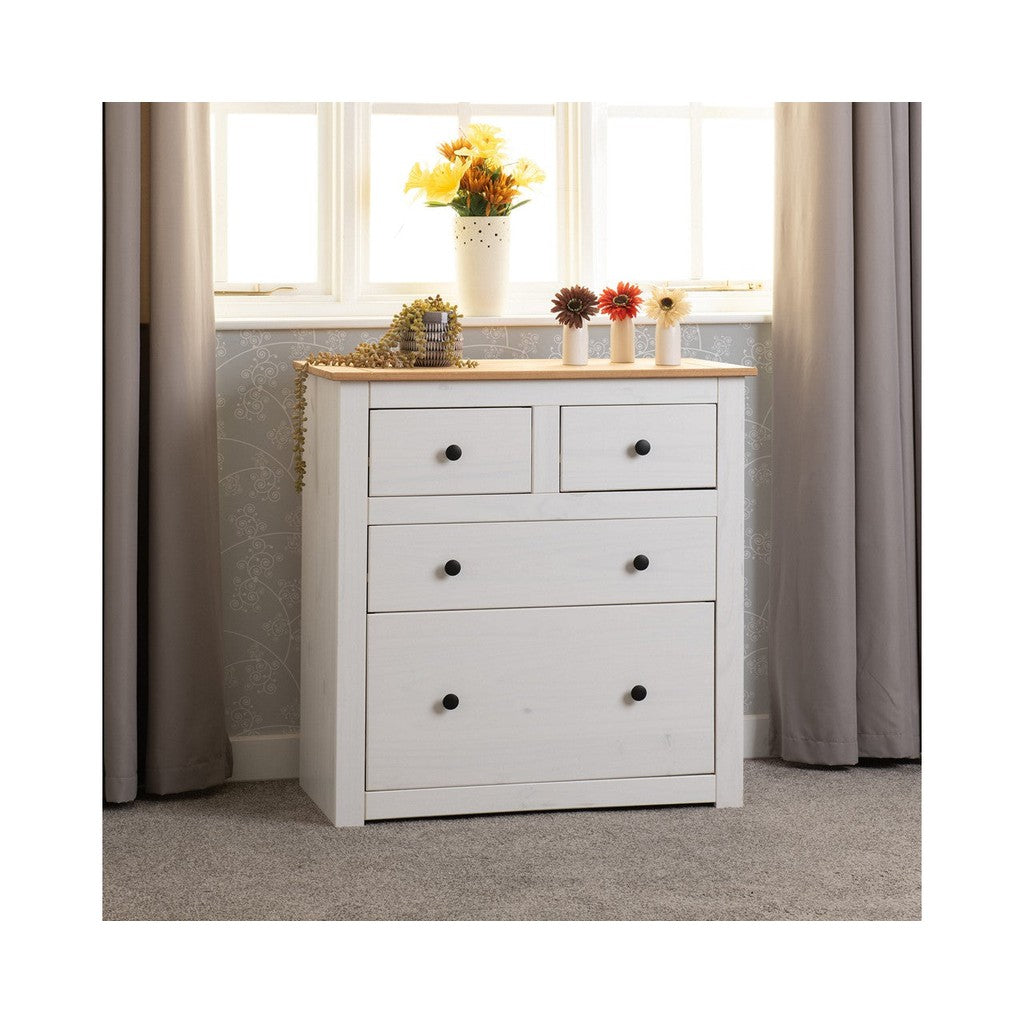 Panama Range - 2+2 Drawer Chest-Furniture-Seconique-Levines Furniture