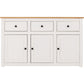 Panama Range - 3 Door 3 Drawer Sideboard-Furniture-Seconique-Levines Furniture