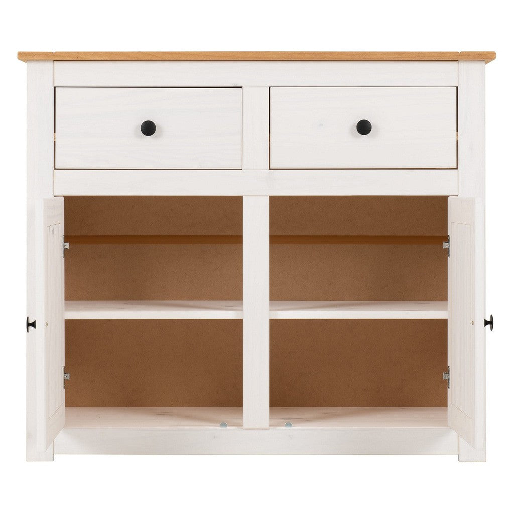 Panama Range - 2 Door 2 Drawer Sideboard-Furniture-Seconique-Levines Furniture