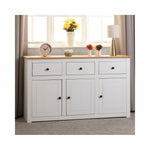 Panama Range - 3 Door 3 Drawer Sideboard-Furniture-Seconique-Levines Furniture