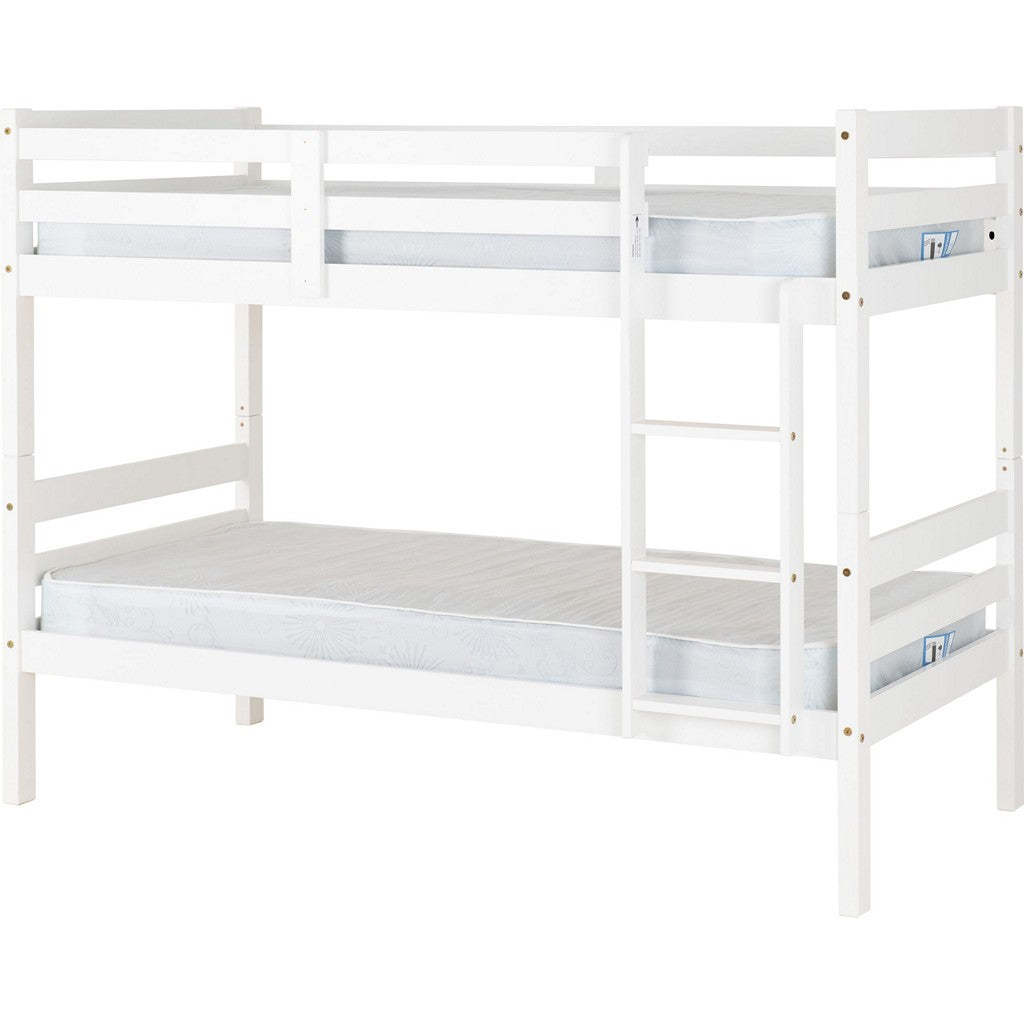 Panama Single Bunk Bed-Furniture-Seconique-White-Levines Furniture