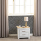 Portland 2 Drawer Bedside-Furniture-Seconique-Grey / Oak Effect-Levines Furniture