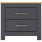 Portland 2 Drawer Bedside-Furniture-Seconique-Grey / Oak Effect-Levines Furniture