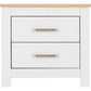 Portland 2 Drawer Bedside-Furniture-Seconique-Grey / Oak Effect-Levines Furniture