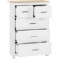 Portland 3 + 2 Drawer Chest-Furniture-Seconique-Grey / Oak Effect-Levines Furniture