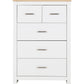 Portland 3 + 2 Drawer Chest-Furniture-Seconique-Grey / Oak Effect-Levines Furniture