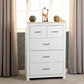 Portland 3 + 2 Drawer Chest-Furniture-Seconique-Grey / Oak Effect-Levines Furniture