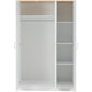 Portland 3 Door Wardrobe-Furniture-Seconique-Grey / Oak Effect-Levines Furniture