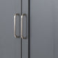 Portland 3 Door Wardrobe-Furniture-Seconique-Grey / Oak Effect-Levines Furniture