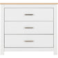 Portland 3 Drawer Chest-Furniture-Seconique-Grey / Oak Effect-Levines Furniture