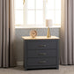 Portland 3 Drawer Chest-Furniture-Seconique-Grey / Oak Effect-Levines Furniture