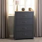 Portland 4 Drawer Chest-Furniture-Seconique-Grey / Oak Effect-Levines Furniture