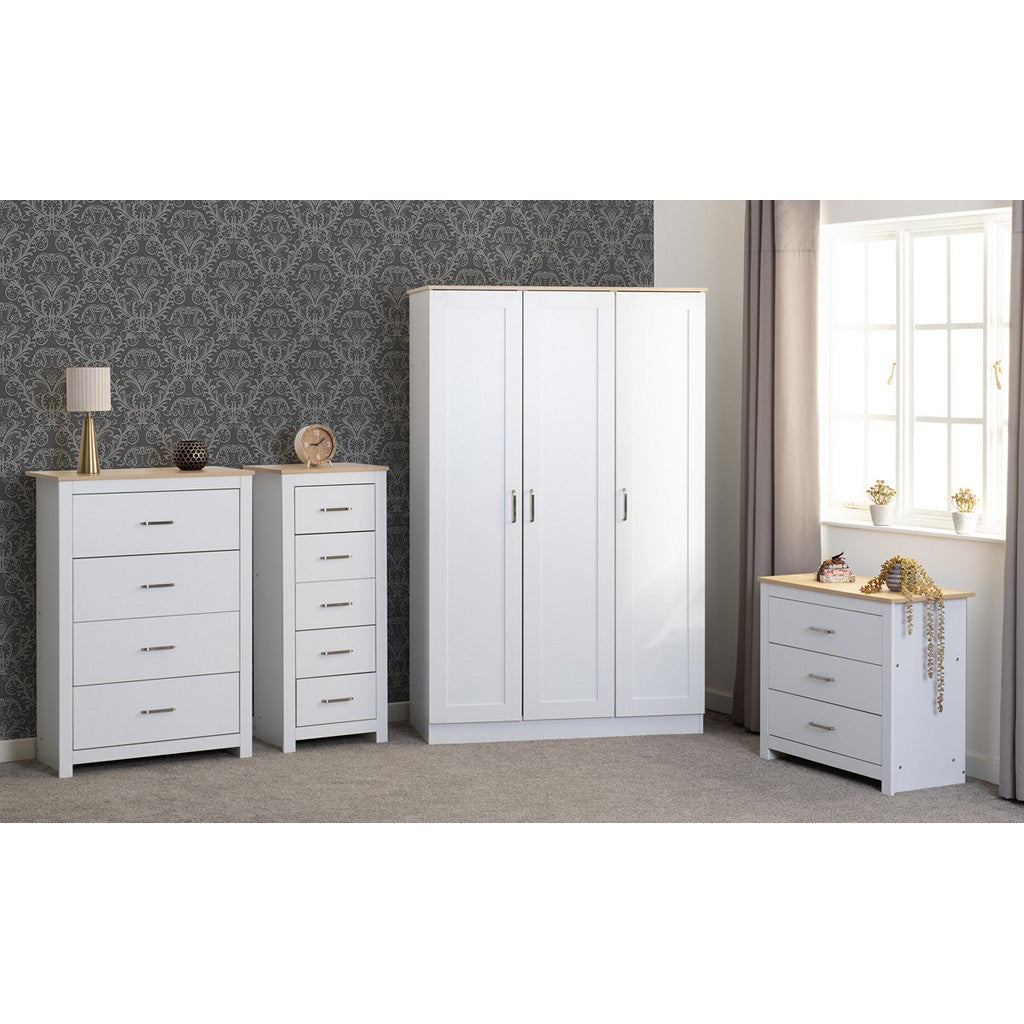 Portland Bedroom Set-Furniture-Seconique-Grey / Oak Effect-Levines Furniture