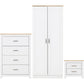 Portland Bedroom Set-Furniture-Seconique-White / Oak Effect-Levines Furniture