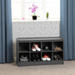 Portland Shoe Bench-Furniture-Seconique-Grey / Oak Effect-Levines Furniture