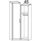 Rivera 1 Door Wardrobe-Furniture-Rauch-White-1 Door (Left Hand)-Levines Furniture