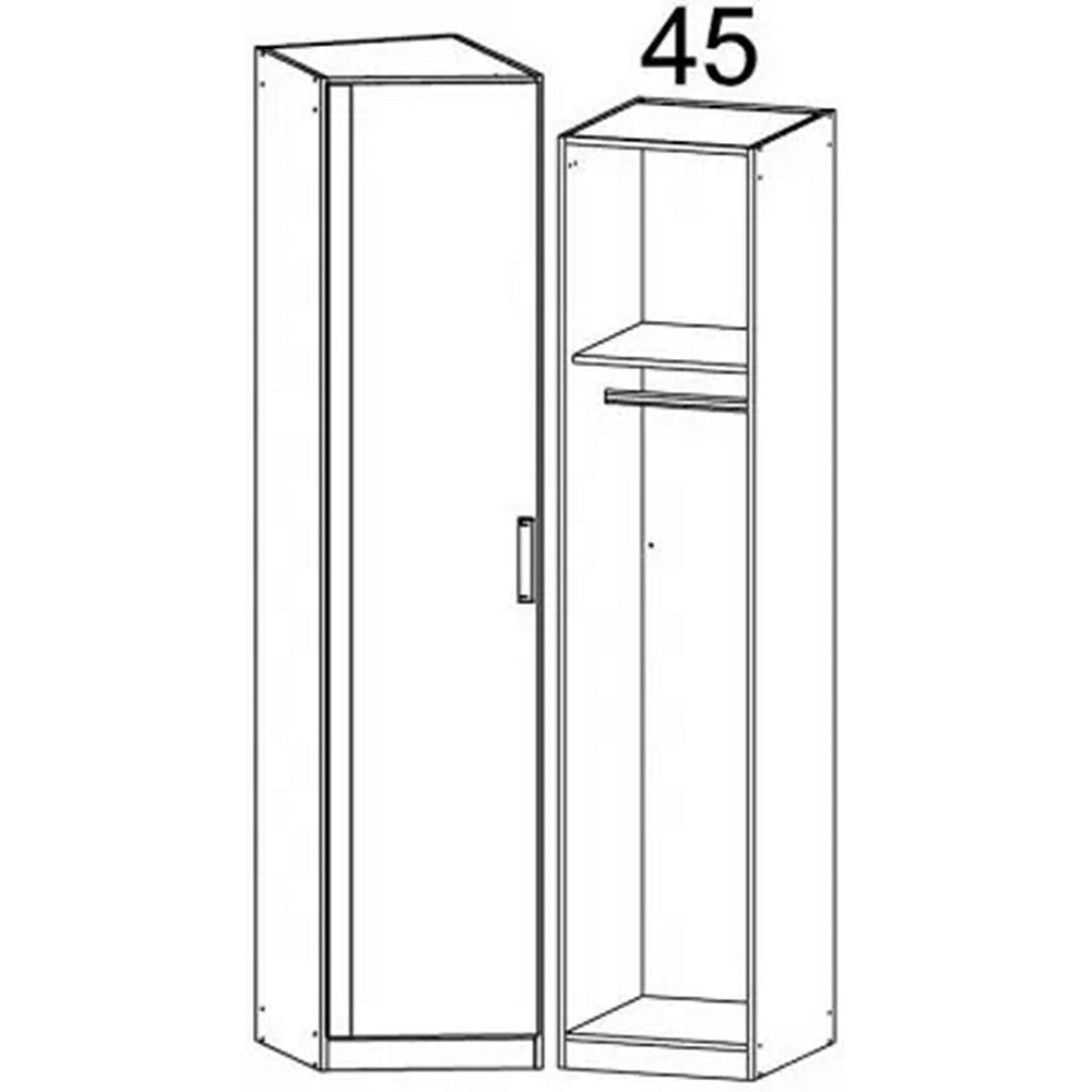 Rivera 1 Door Wardrobe-Furniture-Rauch-White-1 Door (Left Hand)-Levines Furniture