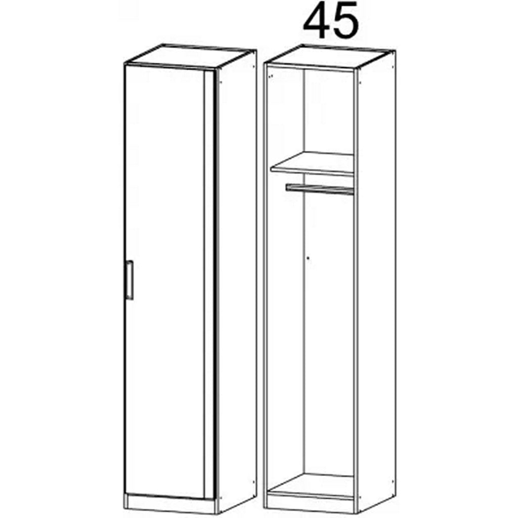 Rivera 1 Door Wardrobe-Furniture-Rauch-White-1 Door (Right Hand)-Levines Furniture