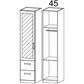 Rivera 1 Door Wardrobe-Furniture-Rauch-White-1 Mirror Door with Drawers (Left Hand)-Levines Furniture