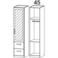 Rivera 1 Door Wardrobe-Furniture-Rauch-White-1 Mirror Door with Drawers (Right Hand)-Levines Furniture