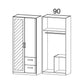 Rauch Rivera Range - Wardrobe Unit 2 Door-Furniture-Rauch-White-2 Doors - 1 Mirror Door Left-Drawers Right-Levines Furniture