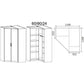 Rauch Rivera Range - Corner Wardrobe-Furniture-Rauch-White-1 Door-Levines Furniture