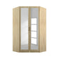 Rauch Rivera Range - Corner Wardrobe-Furniture-Rauch-Sonoma Oak-2 Doors Mirrored-Levines Furniture