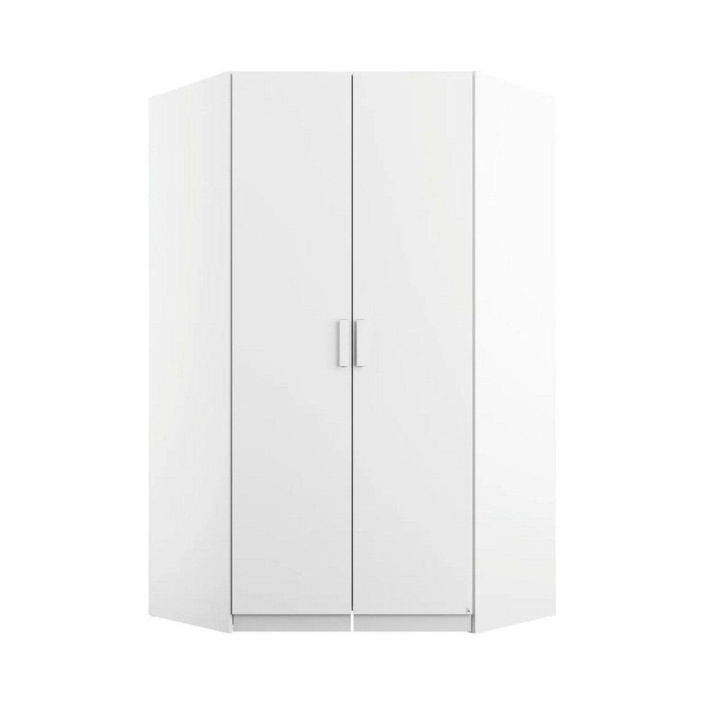 Rauch Rivera Range - Corner Wardrobe-Furniture-Rauch-White-2 Doors-Levines Furniture