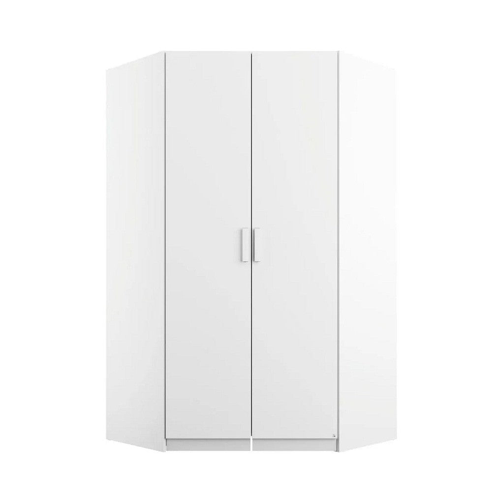 Rauch Rivera Range - Corner Wardrobe-Furniture-Rauch-White-2 Doors-Levines Furniture