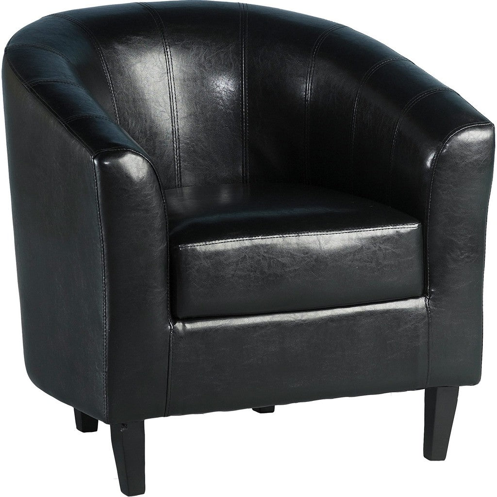 Tempo Tub Chairs-Furniture-seconique-Black Faux Leather-Levines Furniture