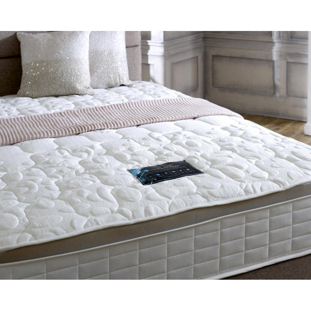 Tencel Empress Double Divan Bed-Furniture-Beauty Sleep Beds-No Storage-Chenille Aubergine-Levines Furniture