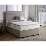Tencel Empress Double Divan Bed-Furniture-Beauty Sleep Beds-No Storage-Chenille Aubergine-Levines Furniture
