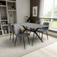 Timor 1.6m Black & 4 Vernon Grey Dining Set-Furniture-Shankar-Levines Furniture