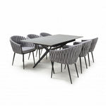 Timor Extending Grey & 6 Pandora Grey Dining Set-Furniture-Shankar-Levines Furniture