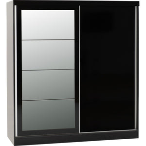 Nevada 2 Door Sliding Wardrobe - BLACK GLOSS