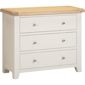 Windsor 3 Drawer Chest - IVORY/OAK