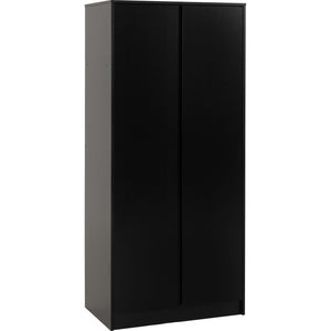 Malvern 2 Door Wardrobe - BLACK