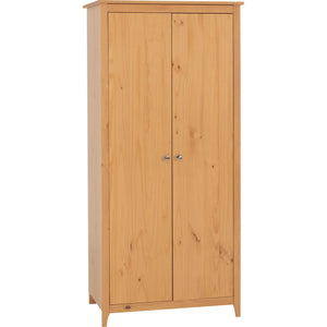 Oslo 2 Door Wardrobe - ANTIQUE PINE